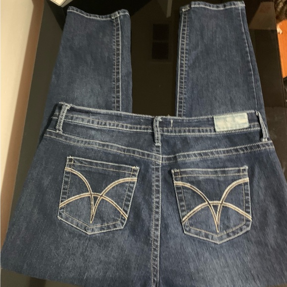 VGS Jeans Womans High Rise P5597X Skinny/straight Dark Wash Denim pants Size 16 - Picture 1 of 9